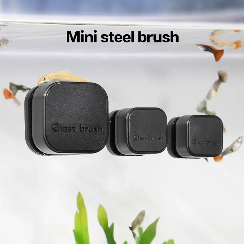 Planted Aquarium Cleaning - 미니 사각형 자석 브러시 수족관 유리