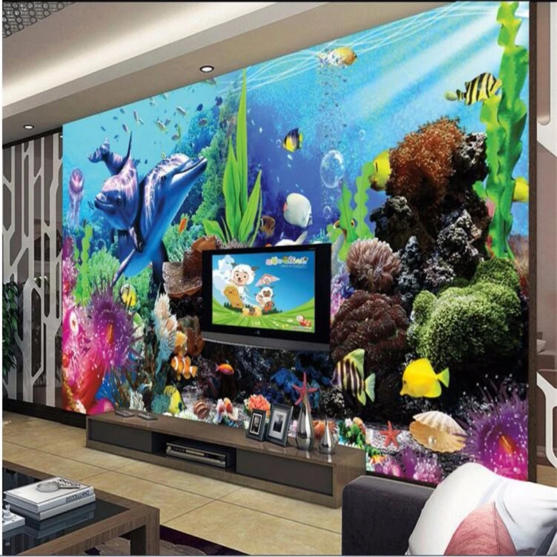 베이베항 맞춤형 3D 열대어 수족관 사진 3D 벽화 벽 - Planted Aquarium Wallpaper 리뷰 및 가격