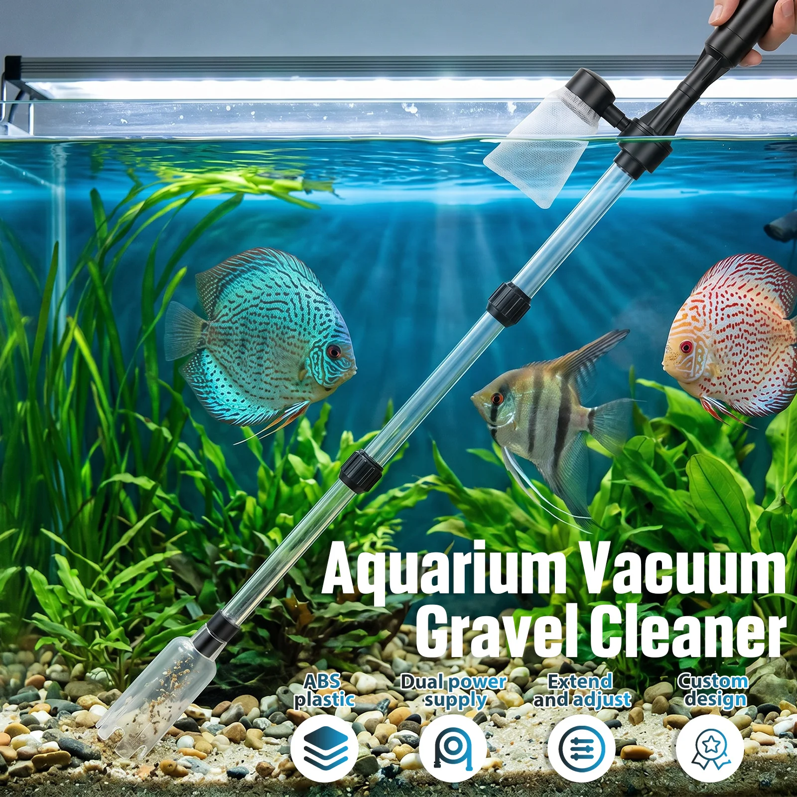 수족관 진공 자갈 청소기 3 in 1 어항 진공청소기  - Planted Aquarium Cleaning 리뷰 및 가격